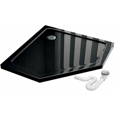 PIATTO DOCCIA ACRILICO REA DIAMOND BLACK 90X90