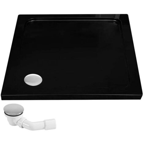 PIATTO DOCCIA ACRILICO REA SAVOY BLACK 80X80