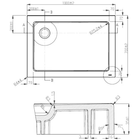 Piatto Doccia Acrilico Ultra Flat.Piatto Doccia Acrilico Ultraflat Ribassato 3 5cm Quadrato Rettangolare Circolare Dimensioni 100 X 70 H 35 282894620247 13