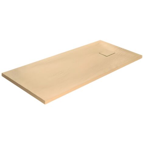 Piatto doccia beige mineral marmo resina antiscivolo h4 cm misure l90 x p70 x h4 cm - confezione 1