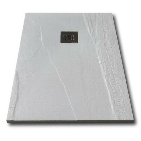 Piatto Doccia Bianco Rettangolare Ardesia Effetto Pietra Slim 70 80 90 100 120  Dimensione Piatto: 70x90