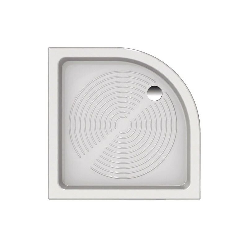 Azzurra - Piatto doccia 90x90 h.11 angolare in ceramica bianco lucido