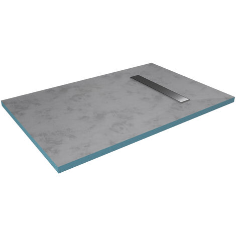 AURLANE PIATTO DOCCIA DA RIVESTIRE 90x140cm TAGLIABILE A MISURA CON GRIGLIA IN ACCIAIO INOX