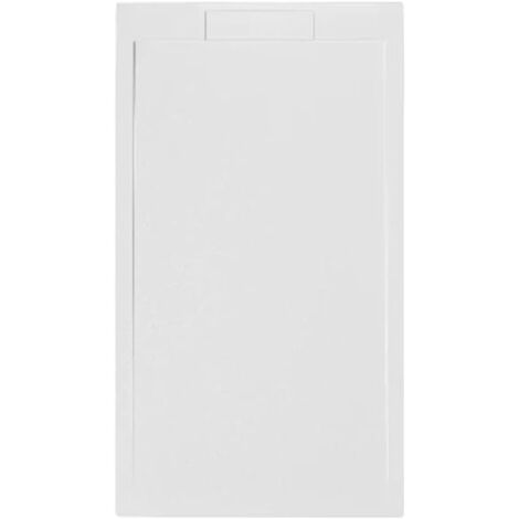 PIATTO DOCCIA EMOTION EUPHORIA EFFETTO PIETRA RETTANGOLARE Bianco cm 80 x 180