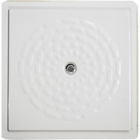 PIATTO DOCCIA FILO PAVIMENTO IN VETRO RESINA CON PILETTA 70 x 70