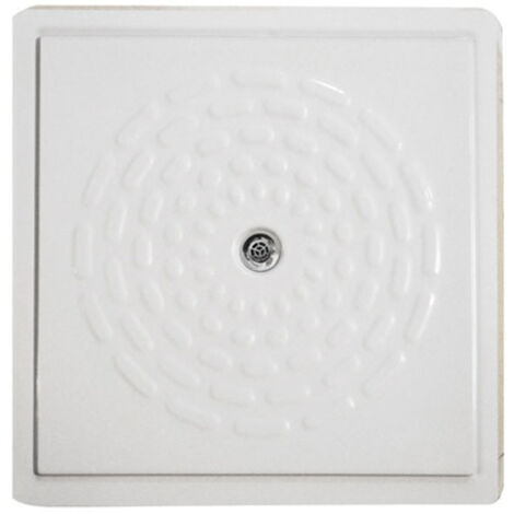 PIATTO DOCCIA FILO PAVIMENTO IN VETRO RESINA CON PILETTA 80 x 80 DH
