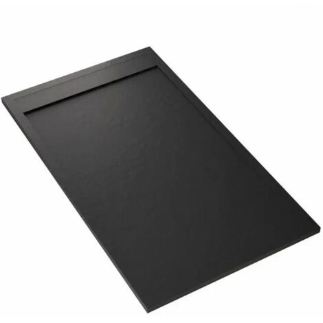 Piatto doccia Grafite SOLIDSTONE alto 2,8 cm,bordo e scarico largo 80x140