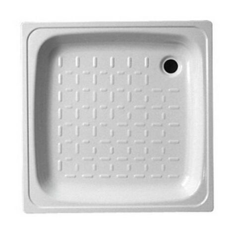 PIATTO DOCCIA IN ACCIAIO BIANCO cm. 80 x 80 X H. 8