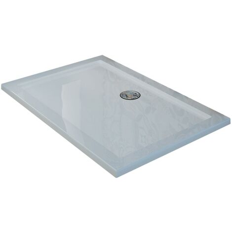 Piatto Doccia in Acrilico Fosterberg Floret 3 Bianco Lucido 80x120 cm