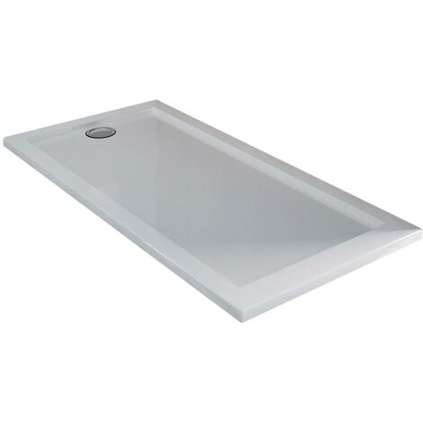 Piatto Doccia in Acrilico Fosterberg Floret Bianco Lucido 75x160 cm