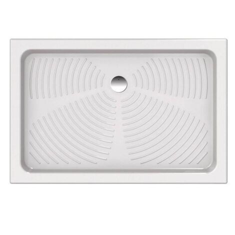 Piatto doccia in ceramica 120x80 cm azzurra ceramica Serie Orione | Bianco