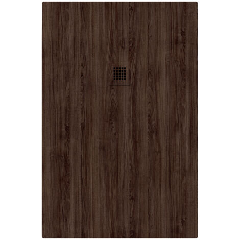 Piatto doccia in marmoresina 160x80 cm effetto legno noce scuro CAIRO
