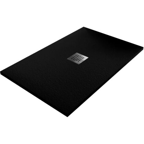 Piatto Doccia in Pietra 75x160 cm Bonussi Ardesia Stone Central Nero