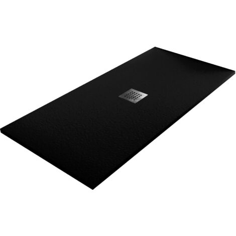 Piatto Doccia in Pietra 75x170 cm Bonussi Ardesia Stone Central Nero