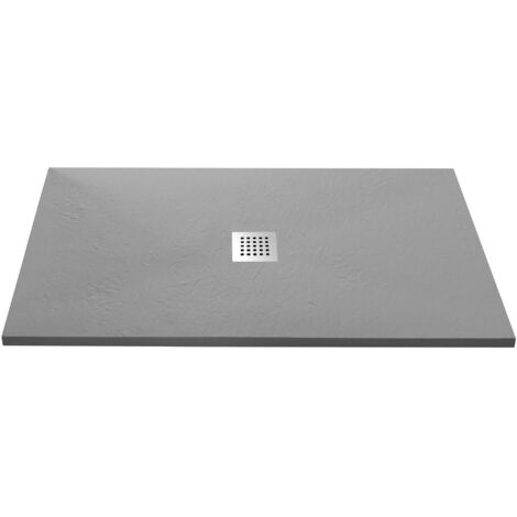 Piatto Doccia in Pietra 80x140 cm Bonussi Ardesia Stone Central Grigio