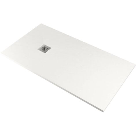 Piatto Doccia in Pietra  Pedrinelli Ardesia Stone Side Bianco 70x90 cm