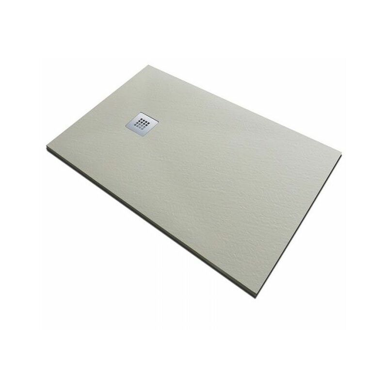 Piatto doccia in pietra SOLIDSTONE alto 2,8 cm - Avorio Crema RAL 1015 - Misura: 70x160 x 2,8h