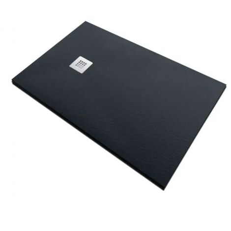 Piatto doccia in pietra SOLIDSTONE - Nero profondo 80x100