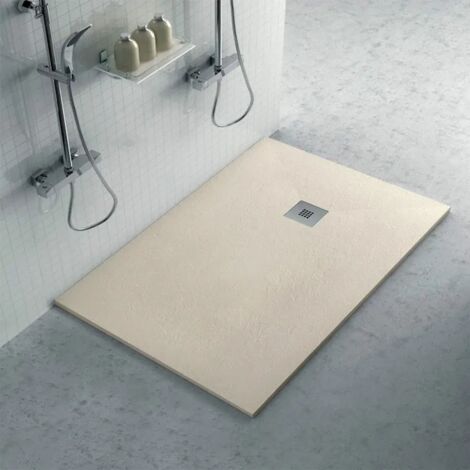 Piatto doccia in resina 75x120 rettangolare Karen pietra tortora
