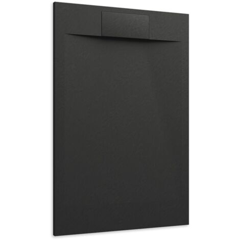 Piatto Doccia in SMC 70x100 Effetto Pietra Colore Nero Riducibile e Antiscivolo Mod. Cosmos