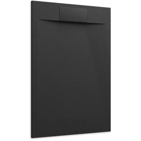 Piatto Doccia in SMC 70x120 Effetto Pietra Colore Nero Riducibile e Antiscivolo Mod. Cosmos
