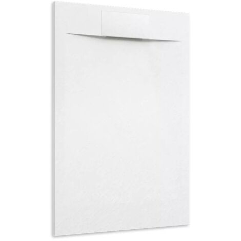 Piatto Doccia in SMC 70x140 Effetto Pietra Colore Bianco Riducibile e Antiscivolo Mod. Cosmos