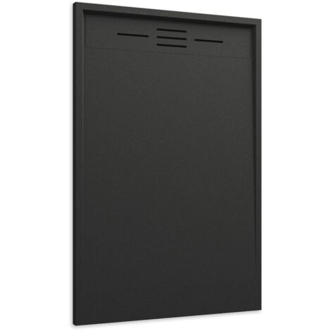 Piatto Doccia in SMC 70x90 Effetto Pietra Colore Nero Riducibile e Antiscivolo Mod. Spanios