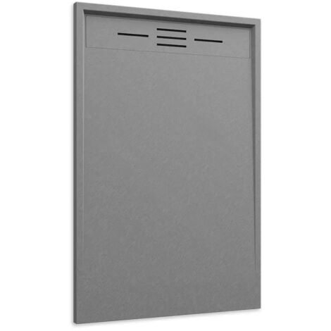 Piatto Doccia in SMC 80x120 Effetto Pietra Colore Grigio Riducibile e Antiscivolo Mod. Spanios