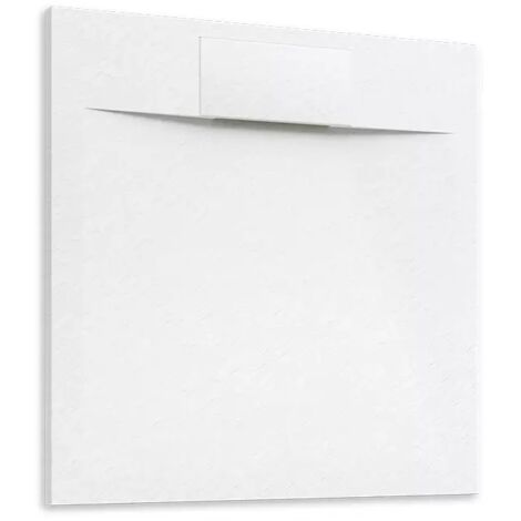 Piatto Doccia in SMC 80x80 Effetto Pietra Colore Bianco Riducibile e Antiscivolo Mod. Cosmos