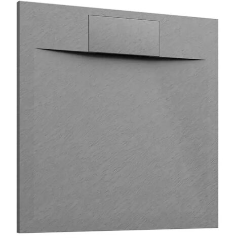 Piatto Doccia in SMC 80x80 Effetto Pietra Colore Grigio Riducibile e Antiscivolo Mod. Cosmos