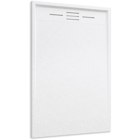Piatto Doccia in SMC 90x120 Effetto Pietra Colore Bianco Riducibile e Antiscivolo Mod. Spanios