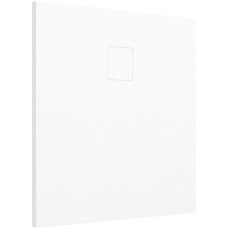 Piatto Doccia Quadrato 80x80 cm in SMC Colore Bianco Effetto Pietra Tagliabile e Antiscivolo Altezza 2,6cm Mod. Samos