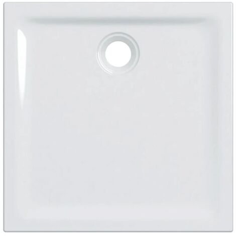 Piatto doccia quadrato 80x80x4,5 cm bianco lucido in grès porcellanato - Geberit - Bianco