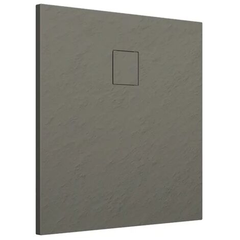 Piatto Doccia Quadrato 90x90 cm in SMC Colore Marrone Effetto Pietra Tagliabile e Antiscivolo Altezza 2,6cm Mod. Samos