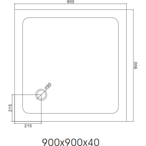 Piatto Doccia Quadrato 90X90 Cm Sottile In Acrilico E Abs Bianco  Alba