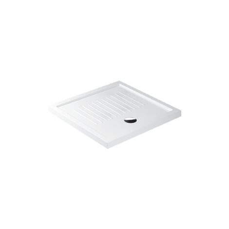 Piatto doccia quadrato in Ceramica GALASSIA 90x90 BIANCO LUCIDO H 6 cm con antiscivolo
