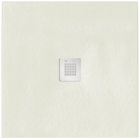 Piatto Doccia Rettangolare 70 80 90 100 120 Effetto Pietra Ultra Slim Avorio - Dimensione Piatto 100x100