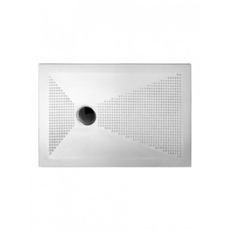 Piatto doccia rettangolare ceramica 80x120cm h 3 bianco lucido slim Althea UP
