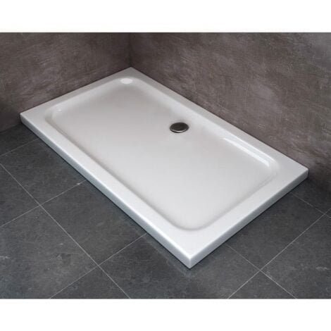 GIORDANOSHOP Piatto Doccia Rettangolare H5cm in ABS Rinforzato Bianco 70x90 cm