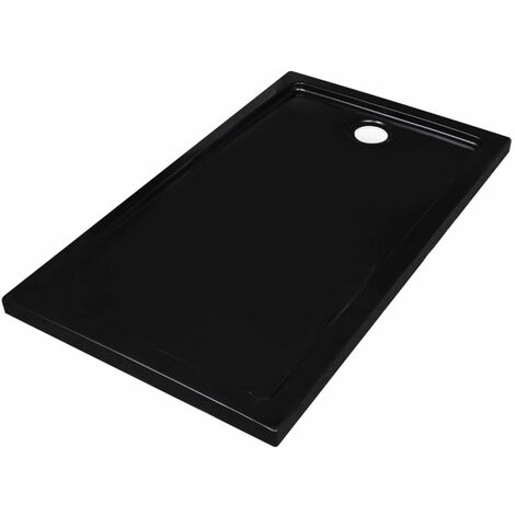 Piatto Doccia 70 120.Piatto Doccia Rettangolare In Abs Nero 70 X 120 Cm