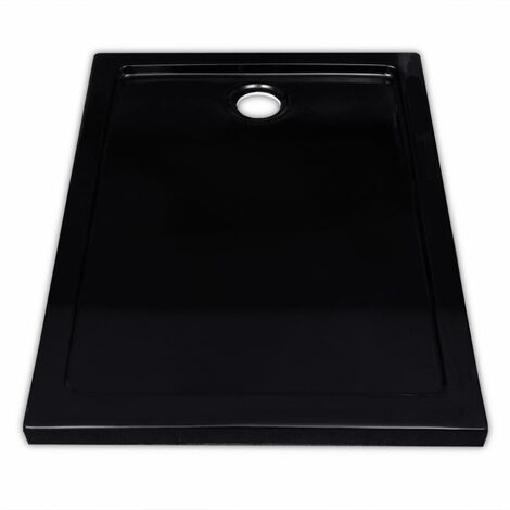 Piatto Doccia Rettangolare Slim 70x90.Piatto Doccia Rettangolare In Abs Nero 70 X 90 Cm