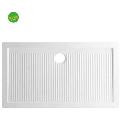 Piatto doccia rettangolare in ceramica modello ferdy h6,5 cm 70x140 AZZURRA