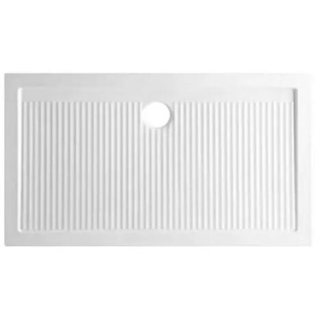 Piatto doccia rettangolare in ceramica modello ferdy h6,5 cm 80x140 AZZURRA