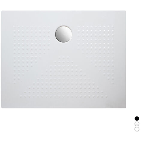 Piatto doccia rettangolare in ceramica nera 70x120 cm