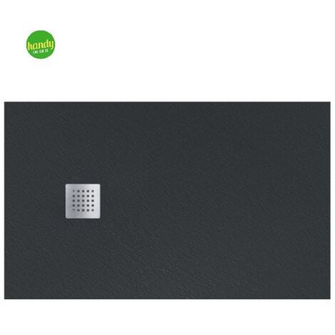 Piatto doccia rettangolare in marmoresina grafite modello stone free h2,8 cm 80x120 BARBOTTINA
