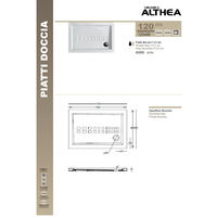 Piatto Doccia Althea Ito.Althea Ito Piatto Doccia Extra Slim Ceramica Rettangolare 80 X 120 Antiscivolo It40400 Althea