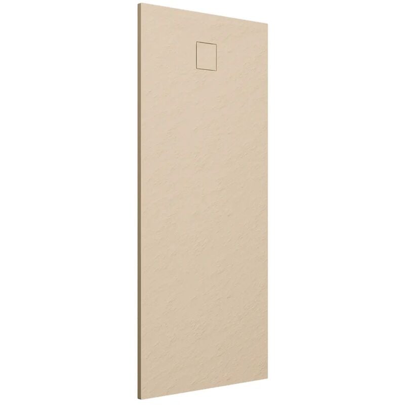 Parama - Receveur de douche rectangulaire 90x160 cm en smc Couleur Ivoire Effet pierre Découpable et antidérapant Hauteur 2,6cm Mod. Samos