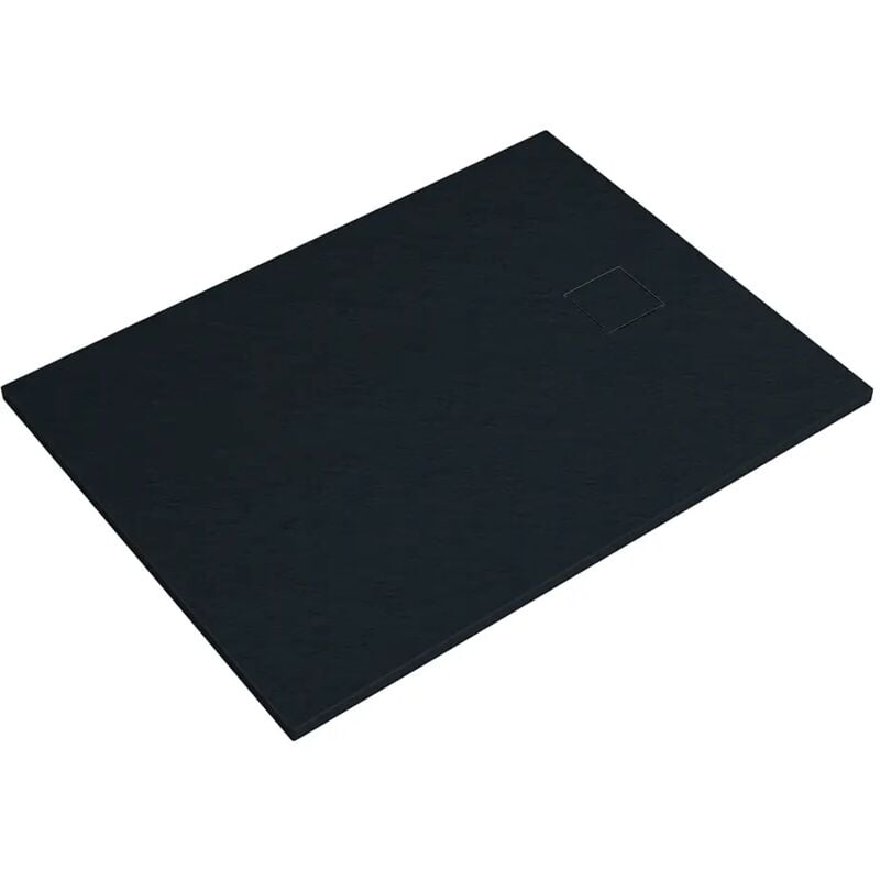 Parama - Receveur de douche rectangulaire 70x100 cm en smc Couleur Noir Effet Pierre Découpable et Antidérapant Hauteur 2,6cm Mod. Samos