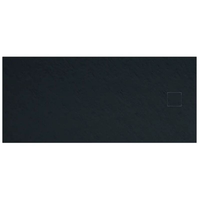 Parama - Receveur de douche rectangulaire 70x170 cm en smc Couleur Noir Effet pierre Découpable et antidérapant Hauteur 2,6cm Mod. Samos