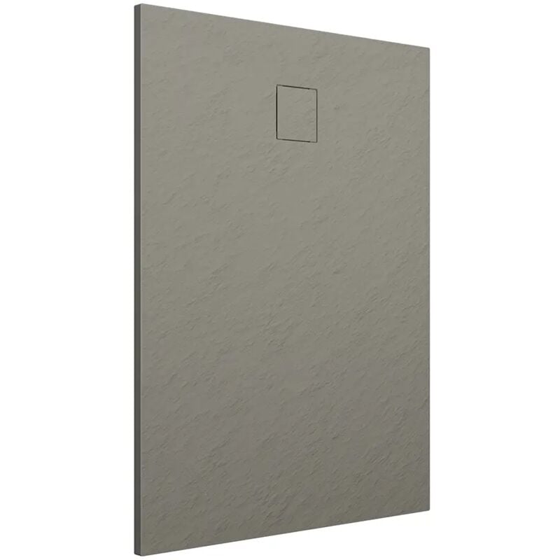 Parama - Receveur de douche rectangulaire 90x110 cm en smc Couleur Marron Effet Pierre Découpable et Antidérapant Hauteur 2,6cm Mod. Samos